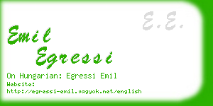 emil egressi business card